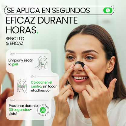 Ellicit® Tiras Nasales Negras, Paquete De 30 Tiras Nasales Premium, Contra Los Ronquidos, Soporte Extra Para Deportes Y Mejor Calidad Del Sueño, Mejor Respiración Con La Nariz Tapada [Talla Universal]