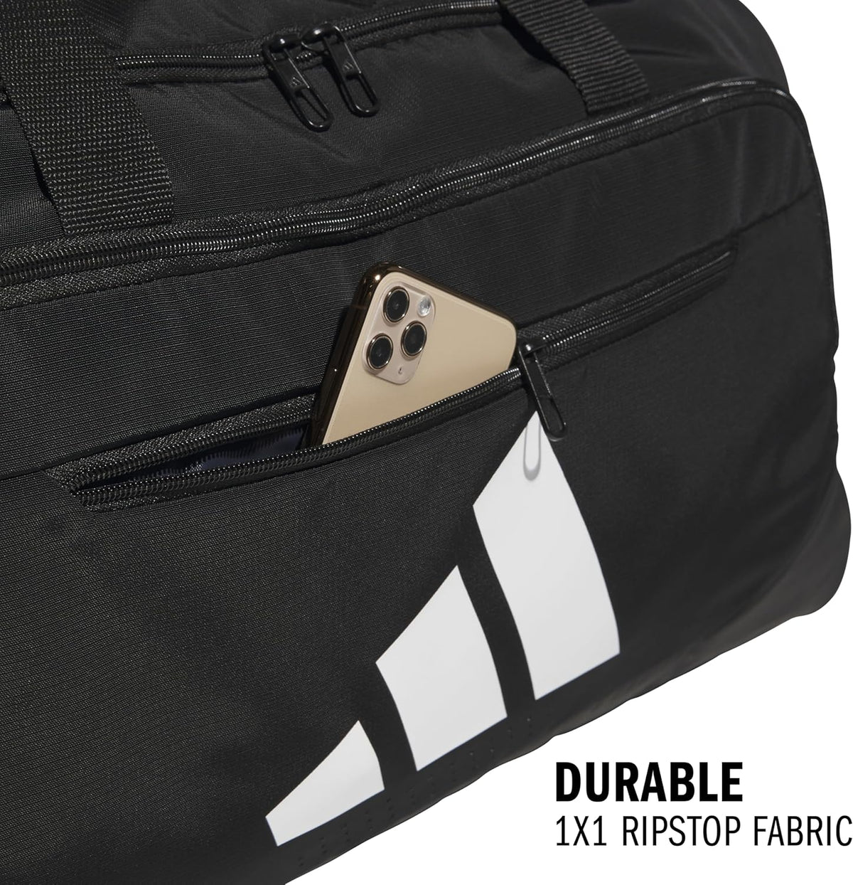 Adidas Defender 5 Duffel Bag for Sports, Gym and Travel, Black, OSFA