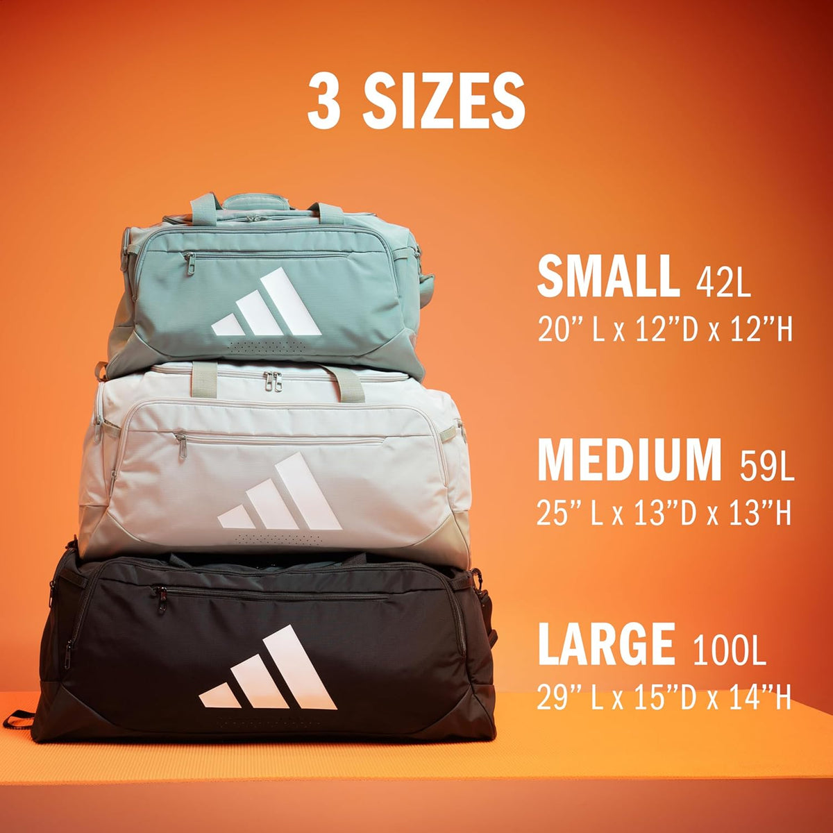 Adidas Defender 5 Duffel Bag for Sports, Gym and Travel, Black, OSFA