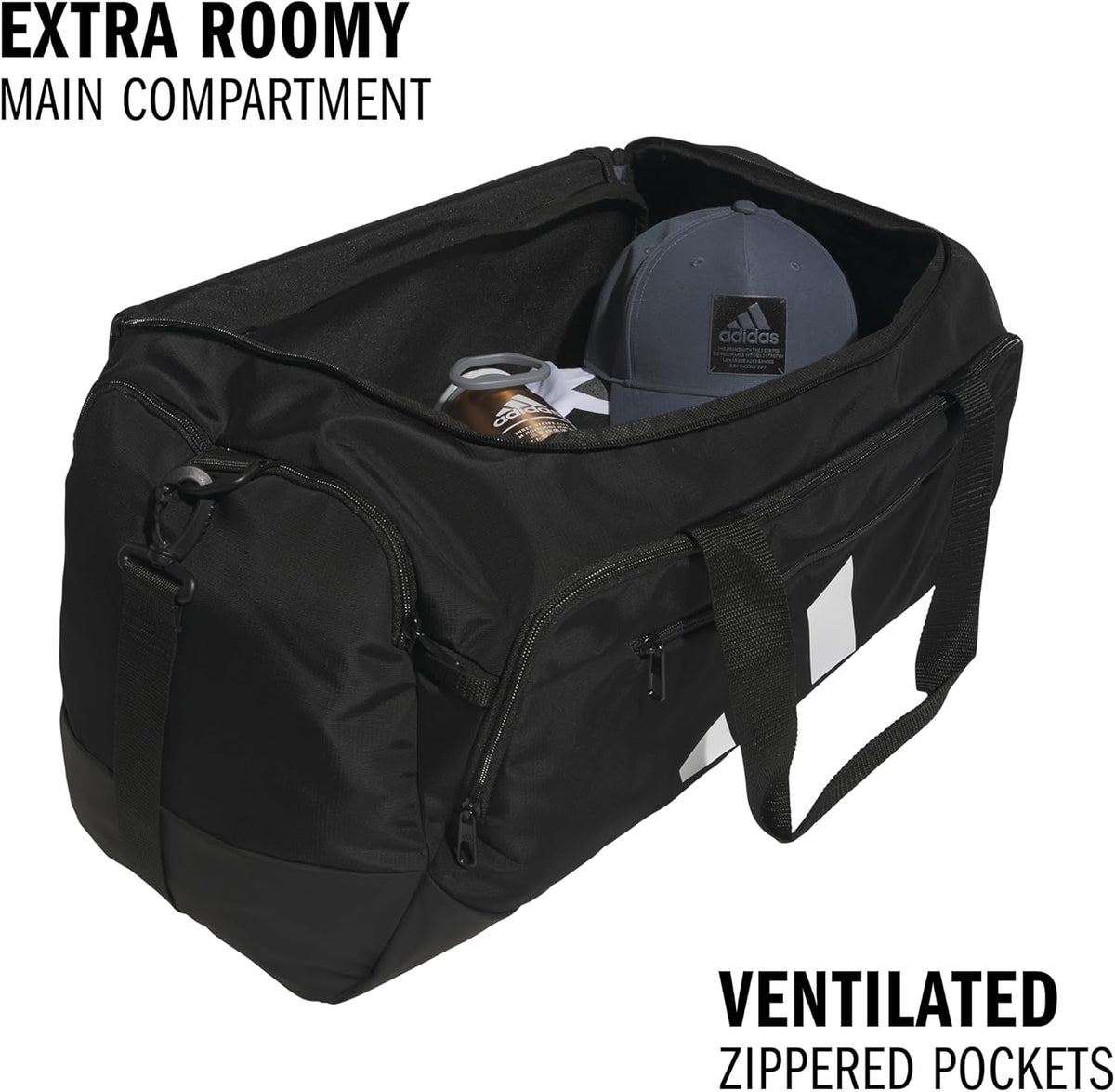 Adidas Defender 5 Duffel Bag for Sports, Gym and Travel, Black, OSFA
