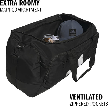 Adidas Defender 5 Duffel Bag for Sports, Gym and Travel, Black, OSFA