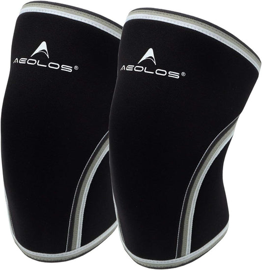 Knee Sleeves (1 Pair)，7Mm Compression Knee Braces for Heavy-Lifting,Squats,Gym and Other Sports (Medium, Black)