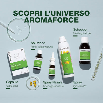 PRANAROM - Aromaforce - Solución Defensas Naturales - Sinergia De Aceites Esenciales 100% Bio - Mantenimiento De La Inmunidad - 30Ml