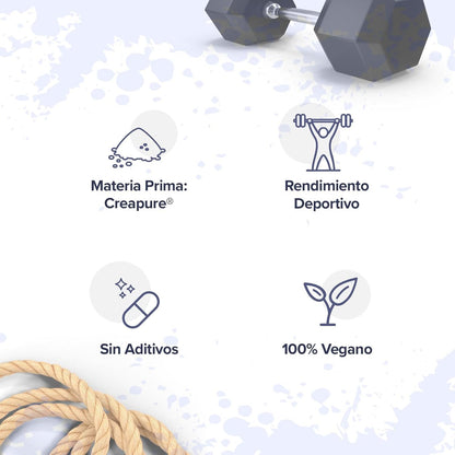 HSN Creatina Excell 100% Creapure® En Polvo - Sin Sabor 500 G | 100% Puro Monohidrato De Creatina Sin Añadidos. Libre De DCD O DHT. No Incluye Dosificador.