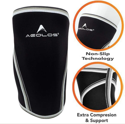 Knee Sleeves (1 Pair)，7Mm Compression Knee Braces for Heavy-Lifting,Squats,Gym and Other Sports (Medium, Black)